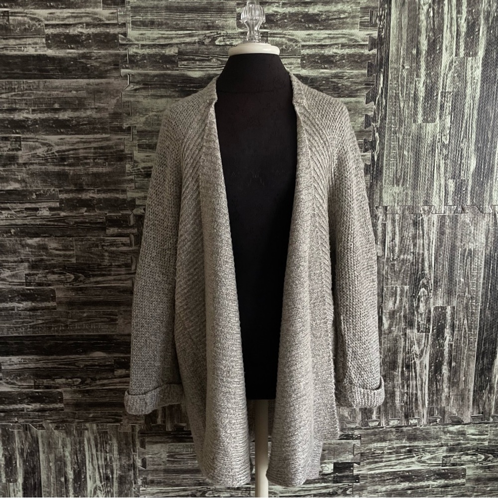 Harve Benard Marled chunky cardigan sweater size Large